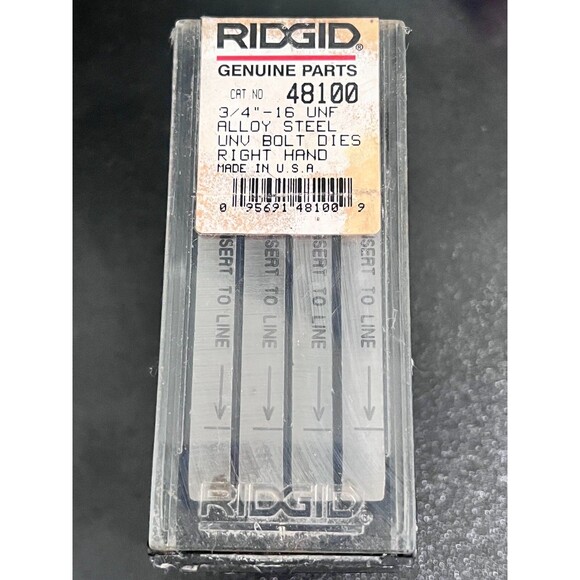 RIDGID 3/4" - 16 UNF RH Alloy Steel Universal Bolt Dies 48100 - Picture 1 of 4